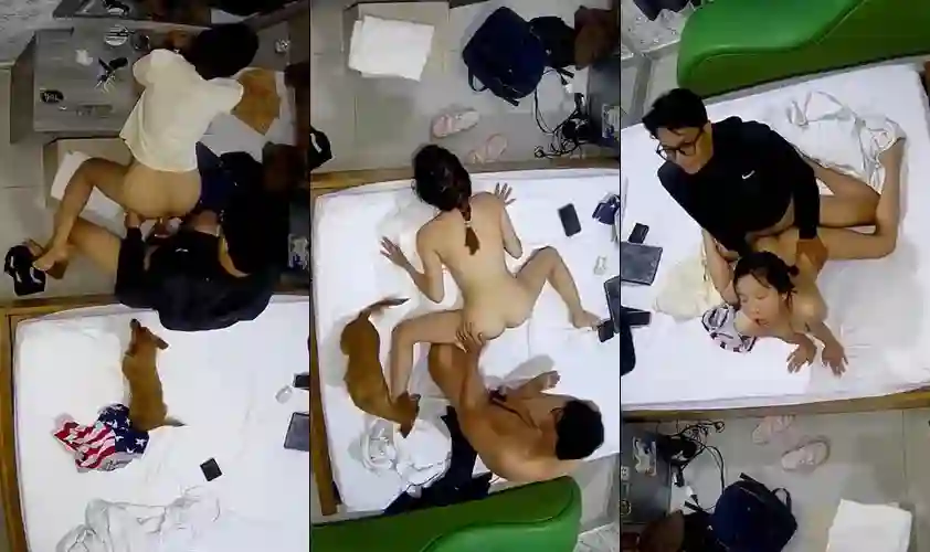 Em nữ sinh học nhóm lén đi chịch với bạn trong nhà nghỉ