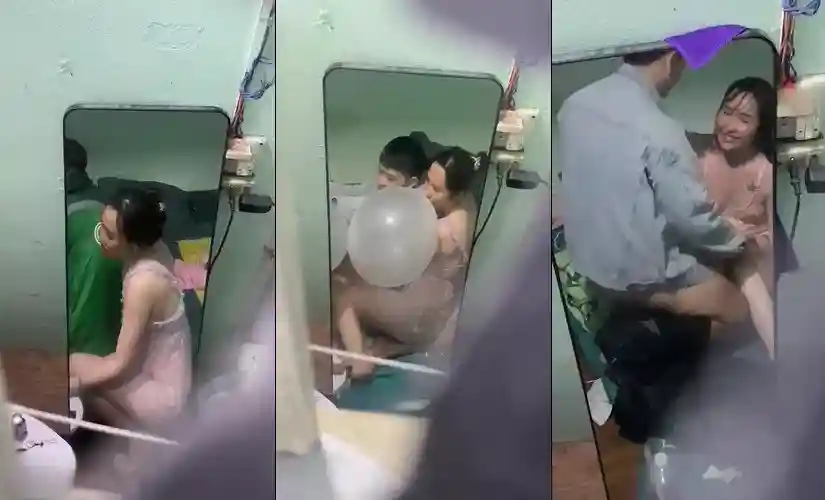 Quay lén chị hàng xóm và anh grab bú bóng chịch nhau